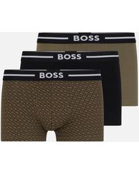 BOSS - 3 Pack Bold Design Stretch Cotton-jersey Trunks - Lyst