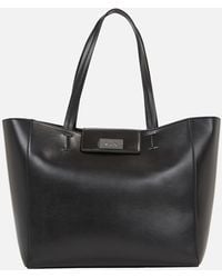 Calvin Klein - Ck Push Faux Leather Medium Shopper Bag - Lyst