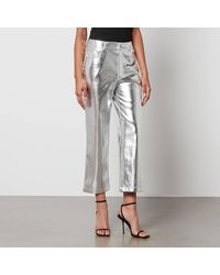 Never Fully Dressed - Metallic Vegan Leather Trouser - Lyst