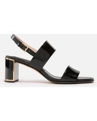 Kate Spade - New York Merritt Patent Leather Heeled Sandals - Lyst