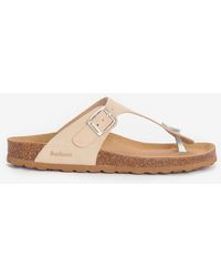 Barbour - Margate Suede Toe Post Sandals - Lyst