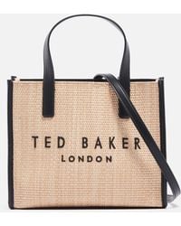 Ted Baker - Paolina Raffia Small Icon Bag - Lyst