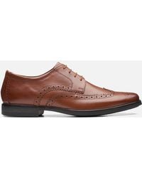 Clarks - Howard Wing Leather Derby Shoes - Lyst