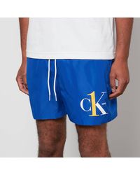 Calvin Klein - Medium Length Drawstring Shell Swim Shorts - Lyst