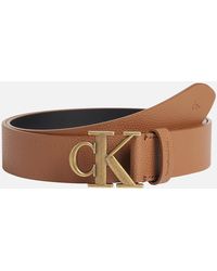 Calvin Klein Mono Hardware Belt - Brown