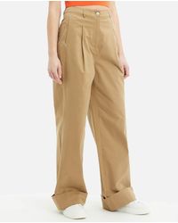 Calvin Klein - Embroidery High-waisted Lyocell-blend Pants - Lyst