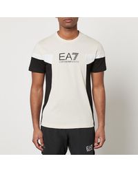 EA7 - Summer Cotton-jersey T-shirt - Lyst