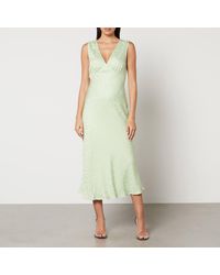 OMNES - Iris Jacuard-satin Midi Dress - Lyst