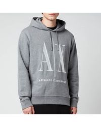 Armani Exchange - Large Ax Logo Hoodie - Lyst