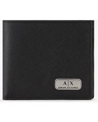 Armani Exchange - Allover Logo-patched Leather Bifold Wallet - Lyst