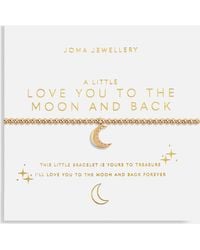 Joma Jewellery - A Little Love You To The Moon And Back Gold-plated Bracelet - Lyst