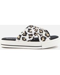 converse leopard sandals