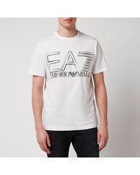 EA7 Logo Series Chest Graphic T-shirt - White