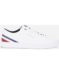 Tommy Hilfiger - Th Stripes Faux Leather Vulcanised Trainers - Lyst