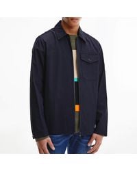 Tommy Hilfiger - Cotton Nylon Shirt Jacket - Lyst