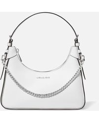 MICHAEL Michael Kors Wilma Leather Medium Pouchette Bag - Weiß
