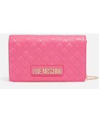 Love Moschino - Borsa Smart Daily Quilted Faux Leather Crossbody Bag - Lyst
