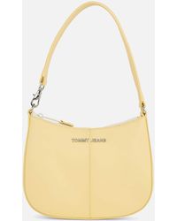 Tommy Hilfiger Femme Faux Leather Shoulder Bag - Yellow
