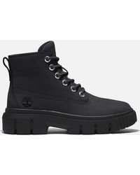 Timberland Greyfield Leather Combat Boots - Black