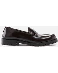 Walk London - Campus Leather Saddle Loafers - Lyst