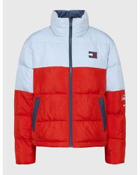 Tommy Hilfiger Archive Colour-Block Shell Puffer Jacket - Rot