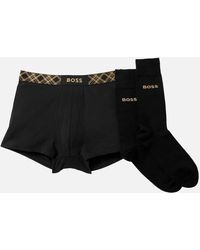 BOSS - Cotton-blend Boxer Trunks & Socks Gift Pack - Lyst