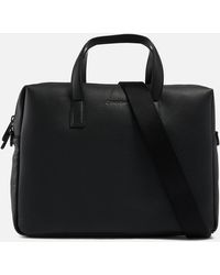 Calvin Klein Faux Leather Laptop Bag - Schwarz