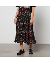 See By Chloé - Juliette Floral-Print Stretch-Crepe Maxi Skirt - Lyst