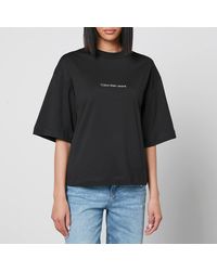 Calvin Klein - Blown Up Cotton-jersey Oversized T-shirt - Lyst
