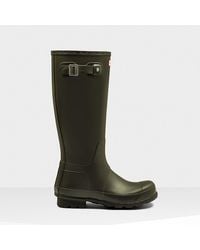 hunter men's field lace up tall boots