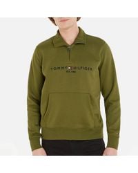 Tommy Hilfiger - Tommy Logo Mockneck Cotton-blend Sweatshirt - Lyst