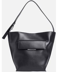 Calvin Klein - Linear Faux Leather Shopper Bag - Lyst