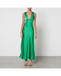 OMNES - Nova Satin Open-back Midi Dress - Lyst