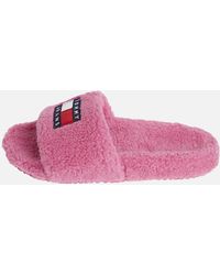 Tommy Hilfiger Flag Poll Slide Sandals - Pink