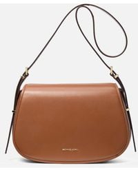 MICHAEL Michael Kors - Lydia Leather Messenger Bag - Lyst