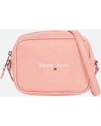 Tommy Hilfiger Essential Logo-print Faux Leather Bag - Pink