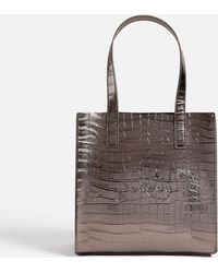 Ted Baker - Reptcon Faux Leather Small Icon Tote Bag - Lyst
