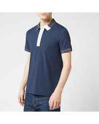 BOSS Slim-fit Polo Shirt With Logo Placket And S.café® - Blue