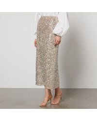 Never Fully Dressed - Dorris Sequinned Midi Skirt - Lyst
