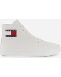 Tommy Hilfiger - Mid Cup Canvas Hi-top Trainers - Lyst