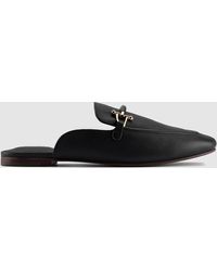 clarks leather mules