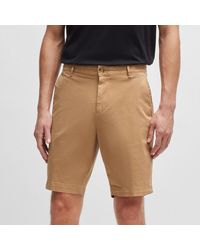 BOSS - Slice Cotton-blend Twill Smart Shorts - Lyst