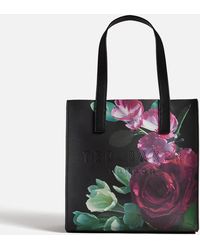 Ted Baker - Papiecn Small Floral Icon Faux Leather Tote Bag - Lyst