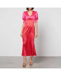 Never Fully Dressed - May Contrast Satin Dress - Lyst