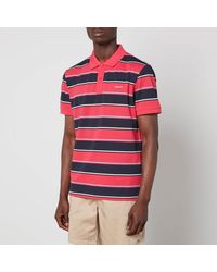 GANT - Multi Stripe Cotton-pique Polo Shirt - Lyst
