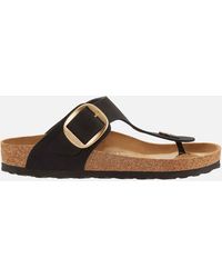 Birkenstock - Nubuck Narrow-fit Leather Toe Sandals - Lyst
