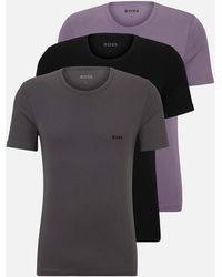 BOSS - 3-pack Classic Cotton-blend T-shirts - Lyst