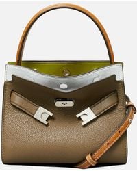 Tory Burch - Lee Radziwill Colour-block Petite Double Bag - Lyst