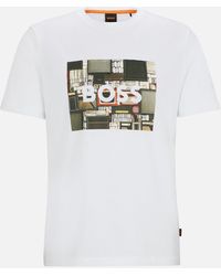 BOSS - Heavy Boss Cotton-jersey T-shirt - Lyst