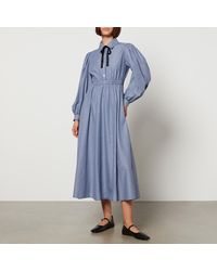 Sister Jane - Ivy Striped Cotton-poplin Midi Dress - Lyst
